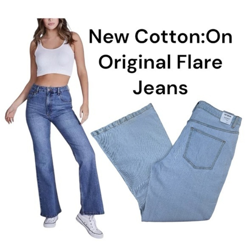 Cotton:On Original Flare‎ Jean sz 14 color "flam blue" wash NWT $59